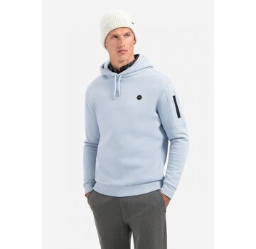 No Excess Sweater Hooded Brushed Dusty Blue (29130850 - 138)