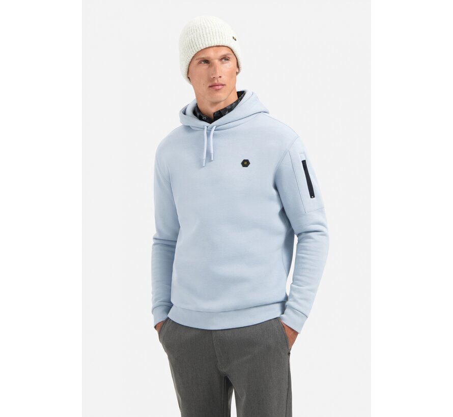 Sweater Hooded Brushed Dusty Blue (29130850 - 138)