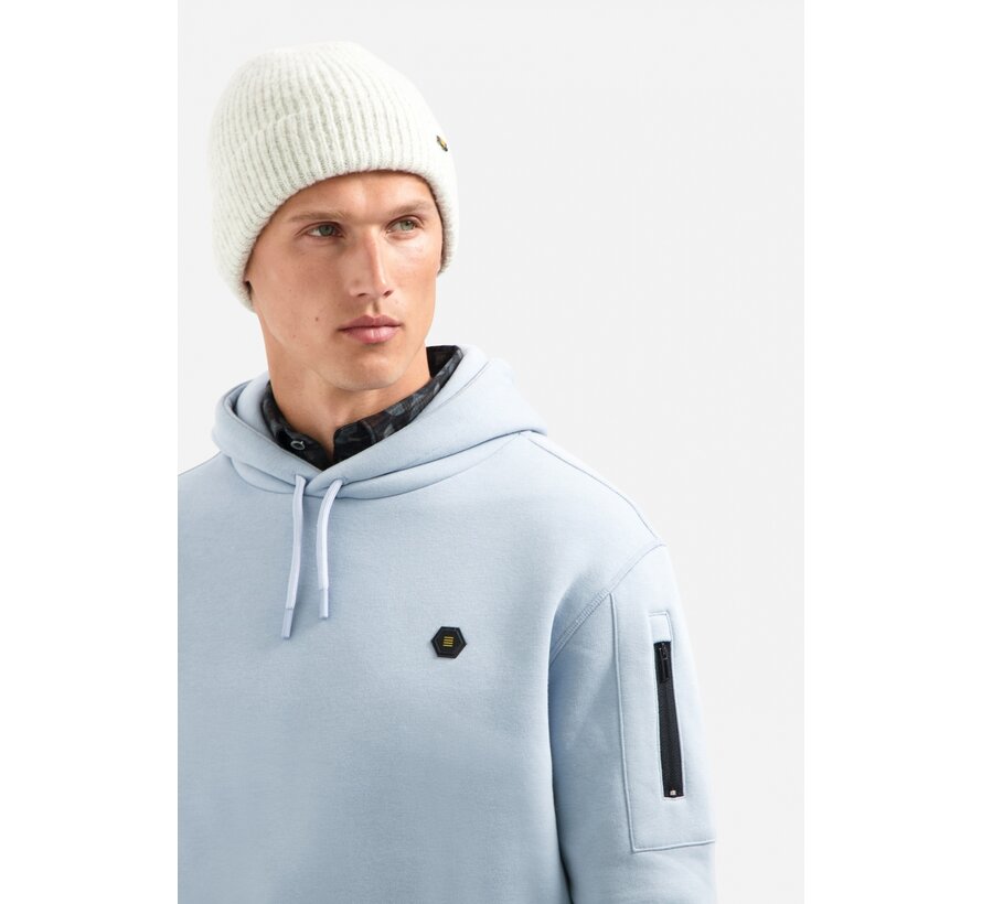 Sweater Hooded Brushed Dusty Blue (29130850 - 138)