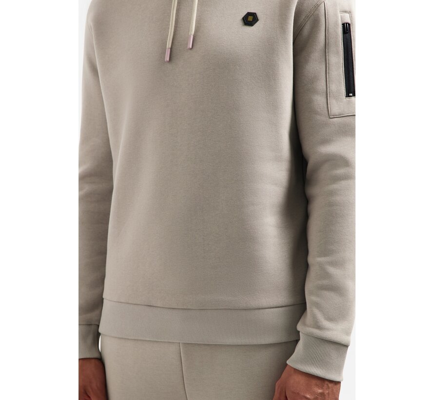 Sweater Hooded Brushed Clay (29130850 - 018)