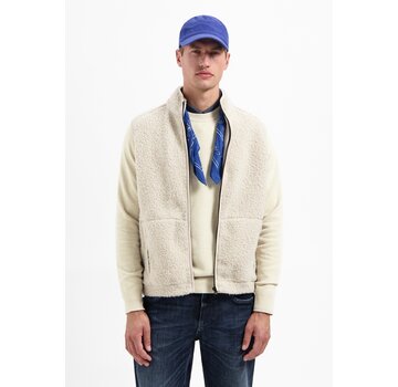 No Excess Sweater Vest Full zip Teddy Sleeve less Sand (29100922 - 015)