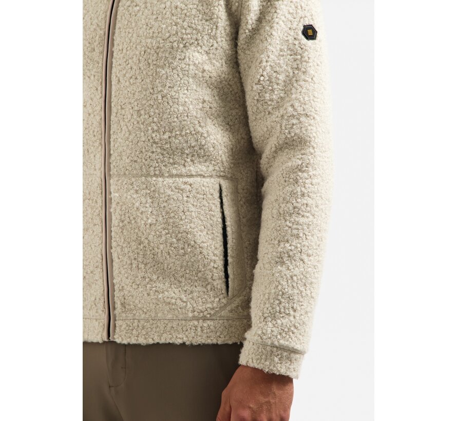Sweater Full Zip Teddy Sand (29100919 - 015)