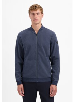No Excess Sweater Full zip College Collar Twill Relief Night (29100916 - 078)