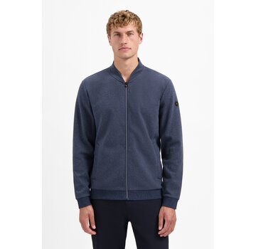 No Excess Sweater Full zip College Collar Twill Relief Night (29100916 - 078)