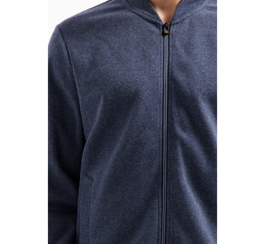 Sweater Full zip College Collar Twill Relief Night (29100916 - 078)