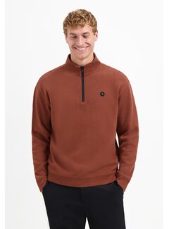 No Excess Sweater Half Zip Soft Rib Relaxed fit Terra (29100914 - 141)