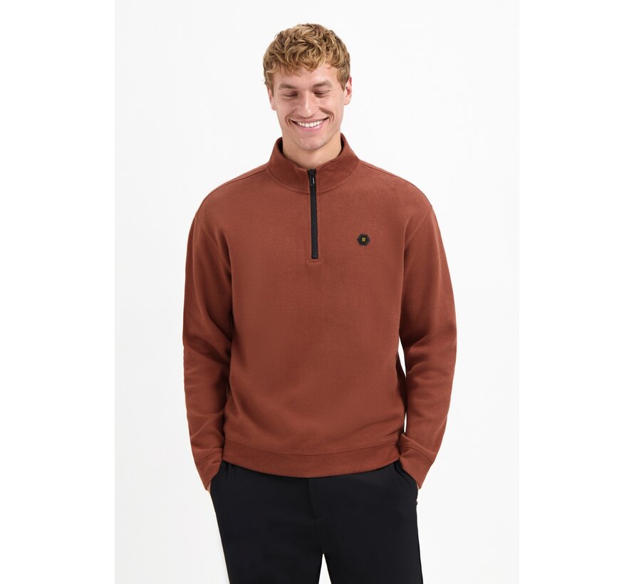 Sweater Half Zip Soft Rib Relaxed fit Terra (29100914 - 141)