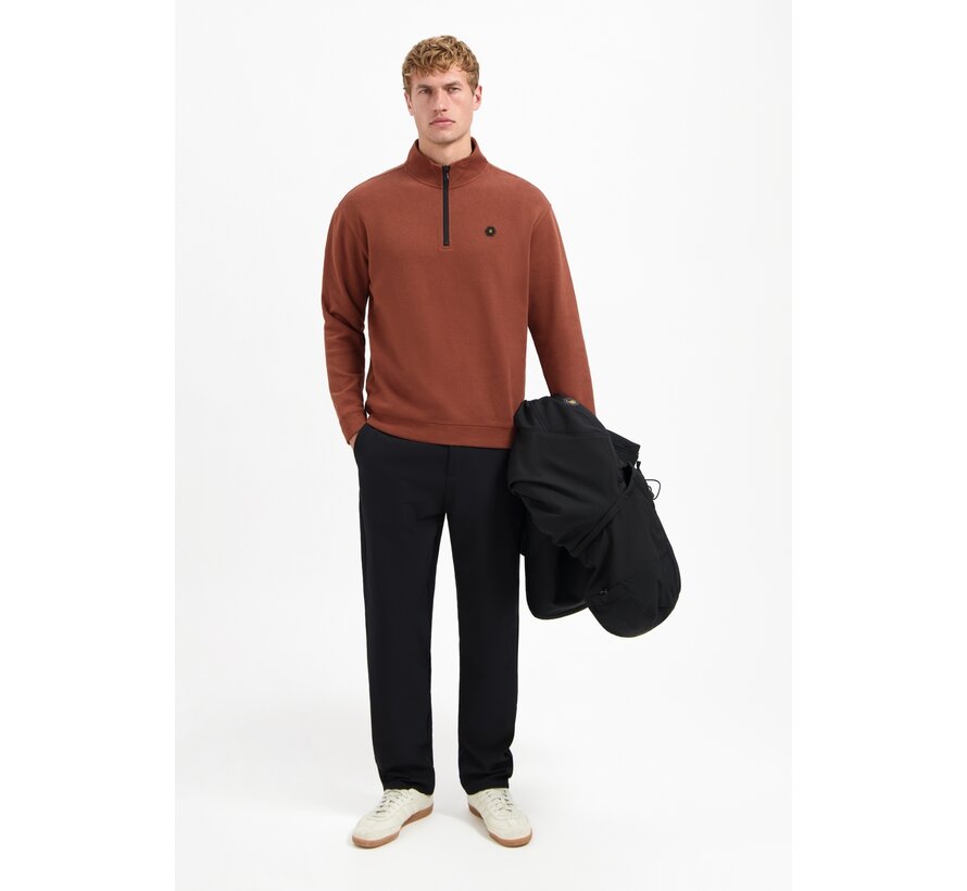 Sweater Half Zip Soft Rib Relaxed fit Terra (29100914 - 141)