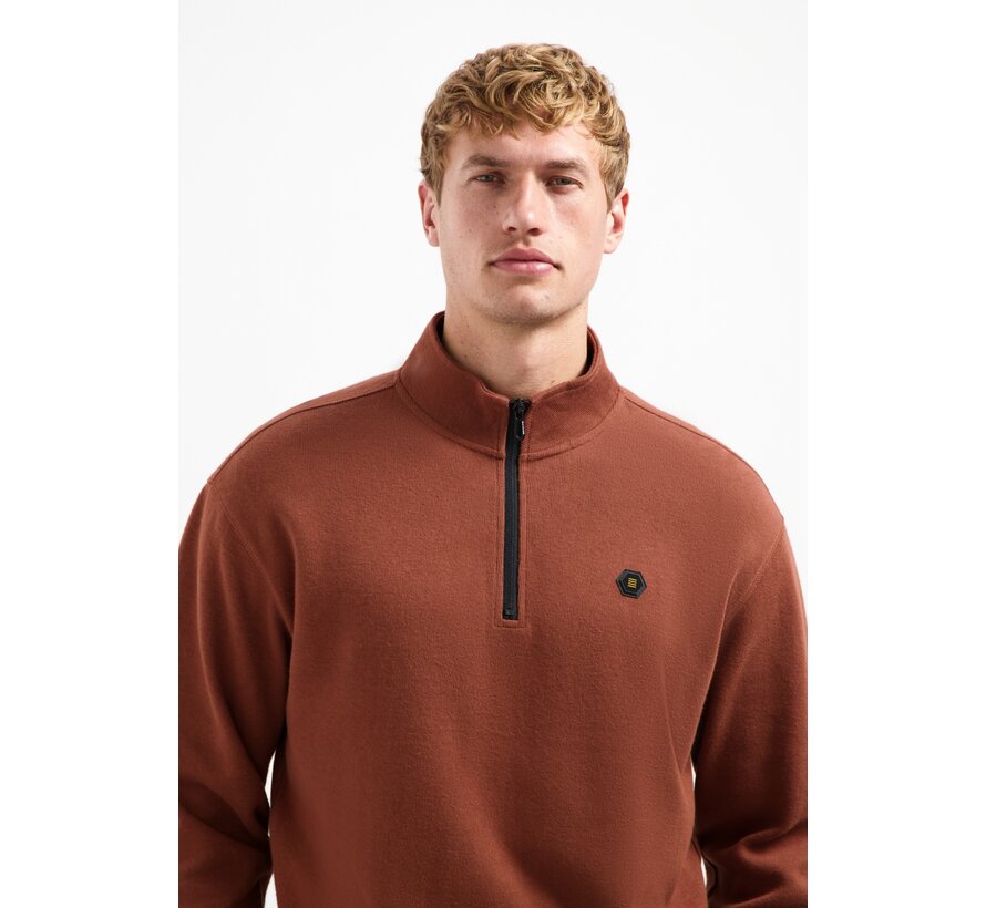 Sweater Half Zip Soft Rib Relaxed fit Terra (29100914 - 141)
