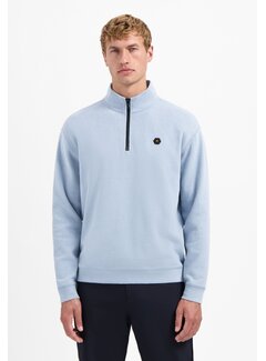 No Excess Sweater Half Zip Soft Rib Relaxed fit Dusty Blue (29100914 - 138)