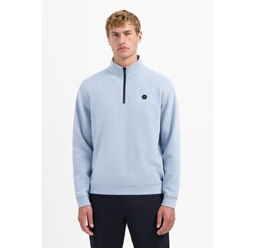 No Excess Sweater Half Zip Soft Rib Relaxed fit Dusty Blue (29100914 - 138)