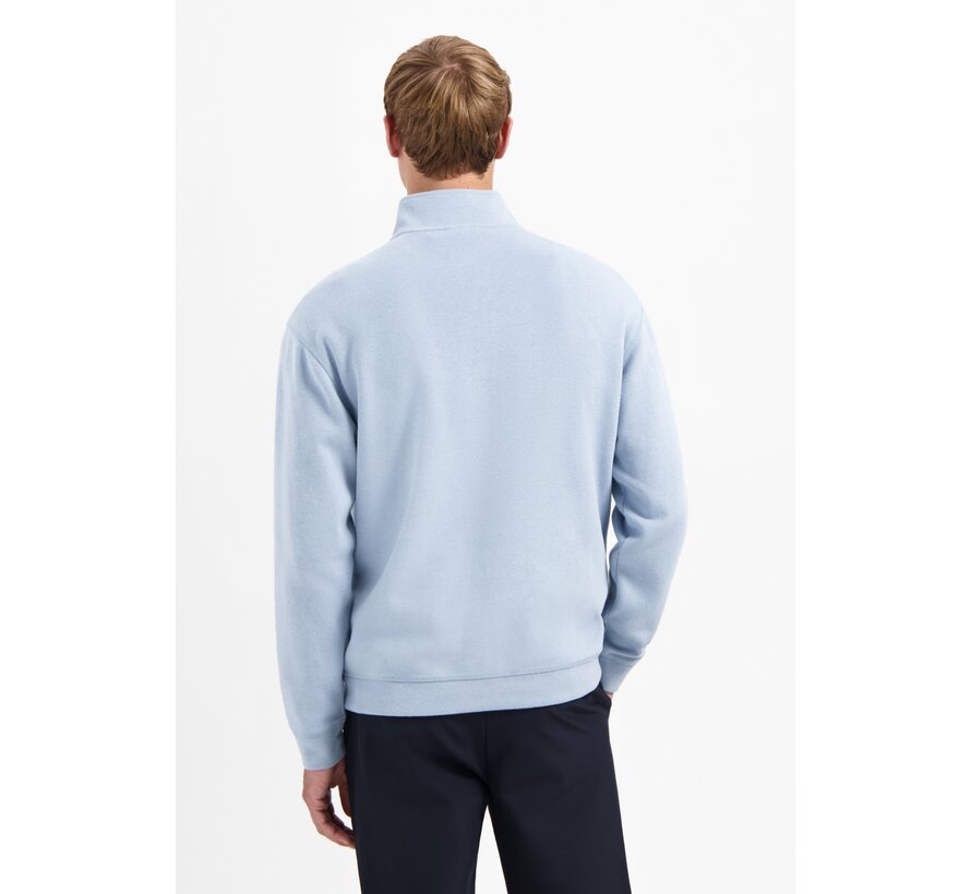 Sweater Half Zip Soft Rib Relaxed fit Dusty Blue (29100914 - 138)
