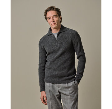 Profuomo Grey wool half zip PPWJ30025 (PPWJ30025C)
