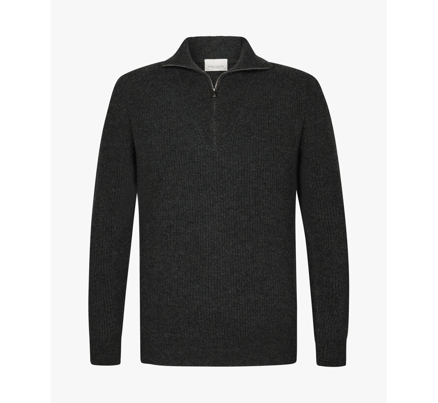 Grey wool half zip PPWJ30025 (PPWJ30025C)