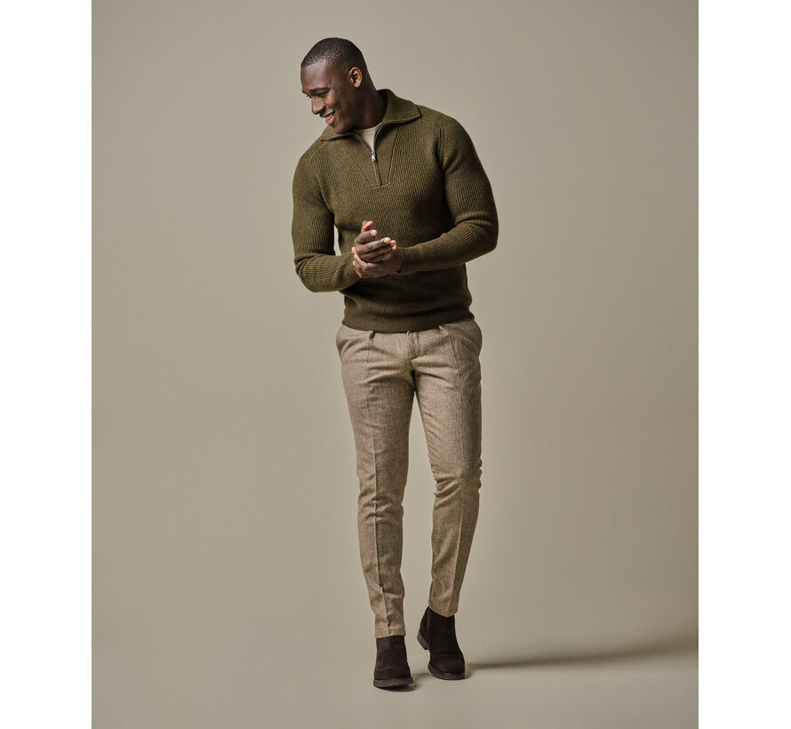 Dark green wool half zip (PPWJ30025A)