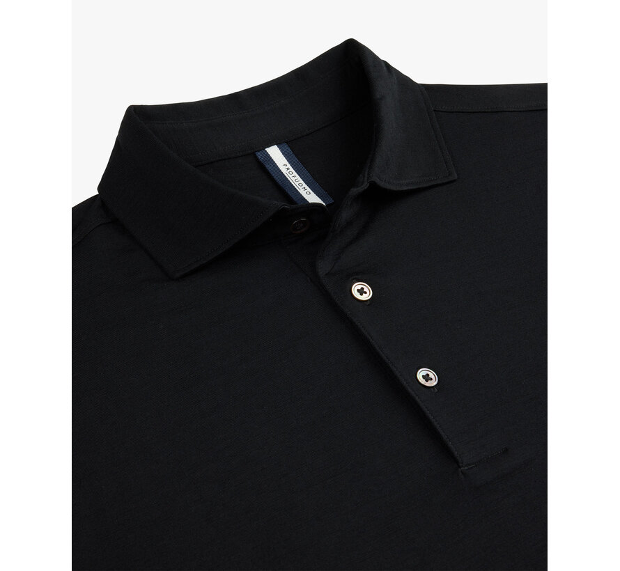 Black merino polo (PPWJ30036D)