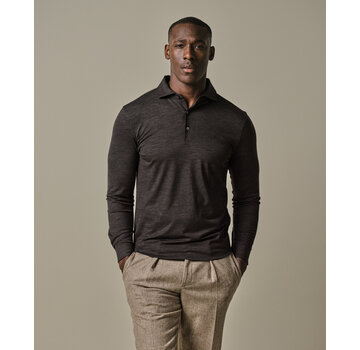Profuomo Brown merino polo (PPWJ30036A)