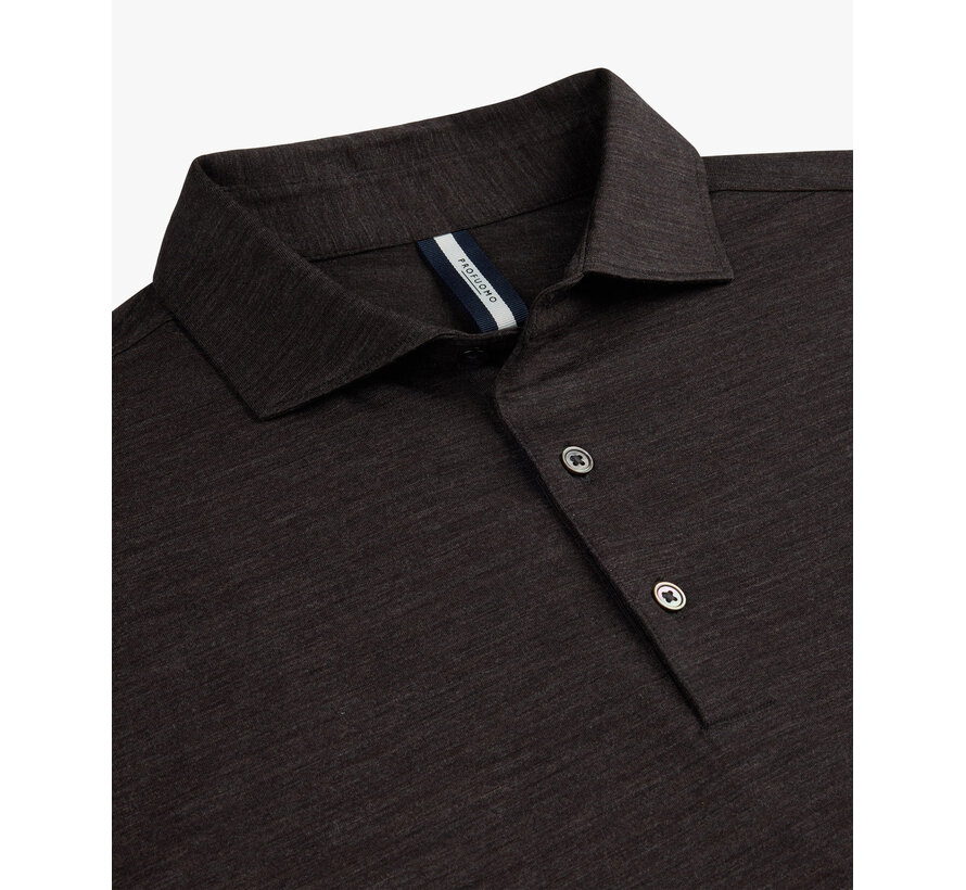 Brown merino polo (PPWJ30036A)