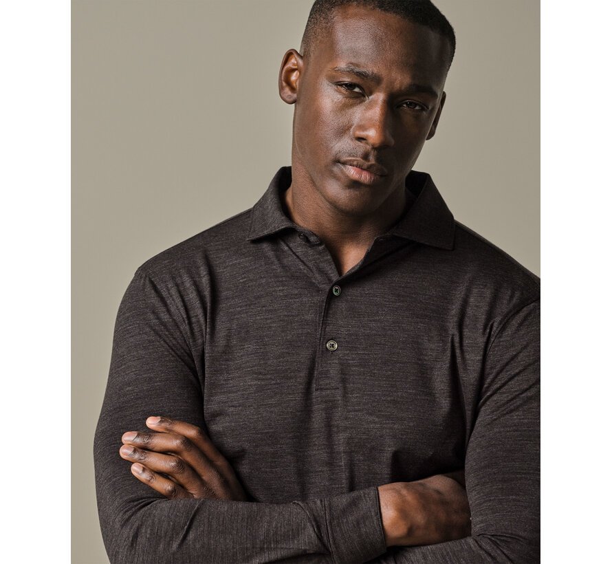 Brown merino polo (PPWJ30036A)