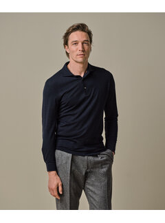 Profuomo Navy merino polo (PPWJ30036C)