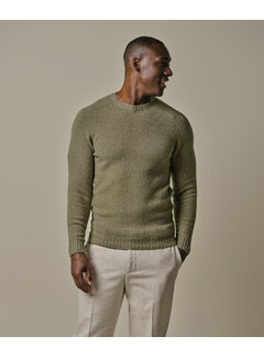 Profuomo Green boiled wool crewneck (PPWJ30037A)