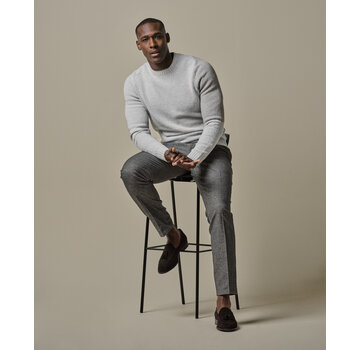 Profuomo Grey boiled wool crewneck (PPWJ30037C)