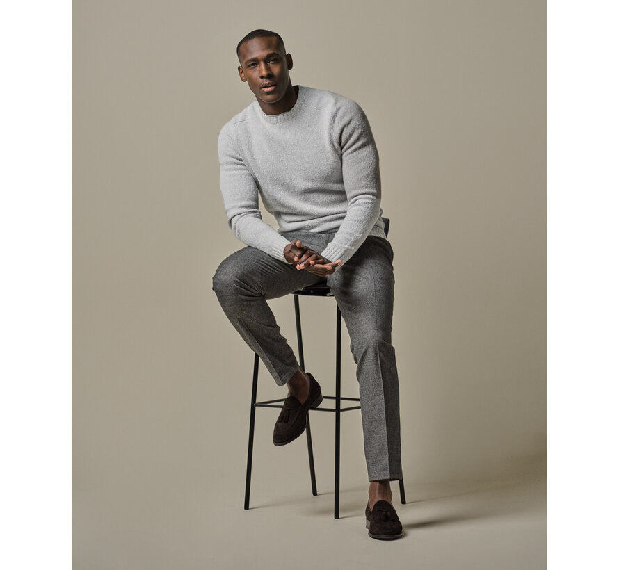 Grey boiled wool crewneck (PPWJ30037C)