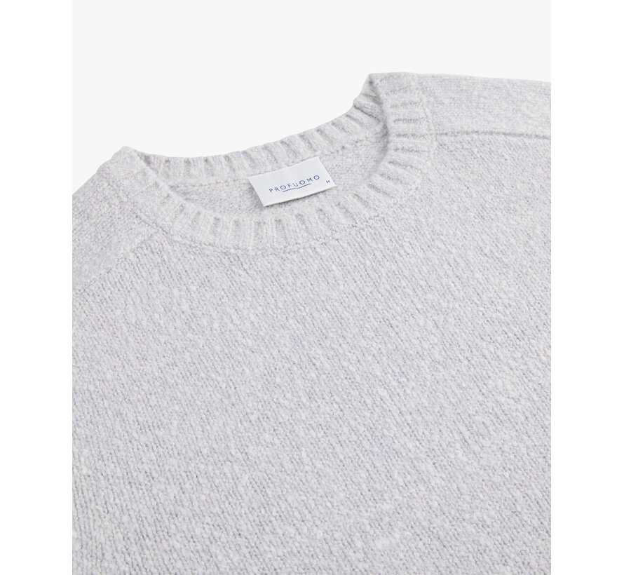 Grey boiled wool crewneck (PPWJ30037C)