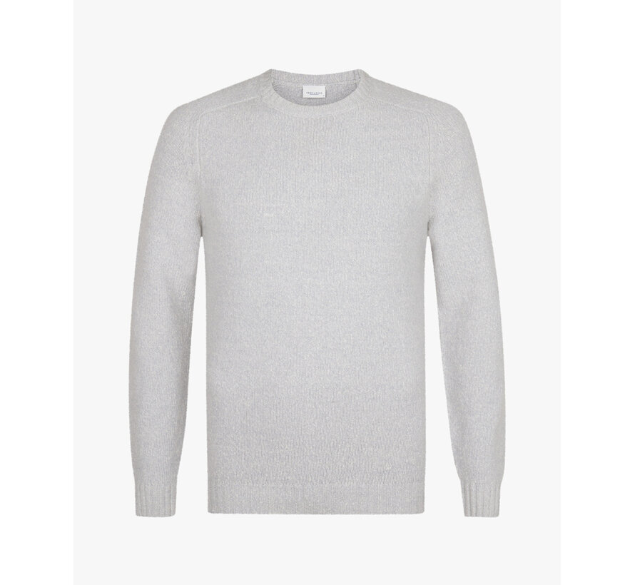 Grey boiled wool crewneck (PPWJ30037C)
