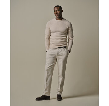 Profuomo Beige boiled wool crewneck (PPWJ30037D)