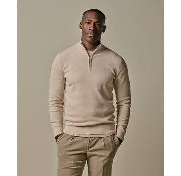 Profuomo Off white structure half zip (PPWJ30040G)