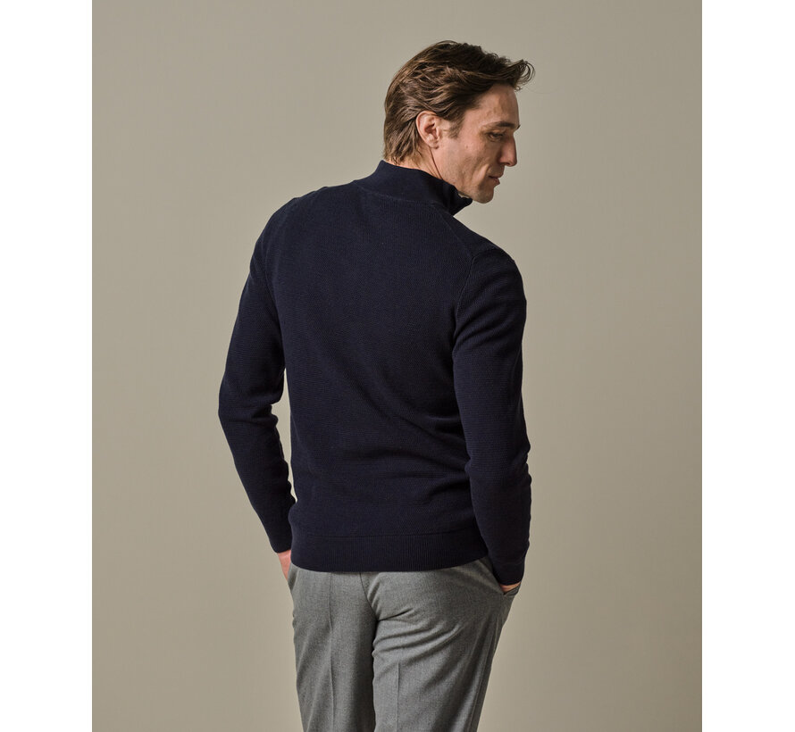 Navy structure half zip (PPWJ30040E)