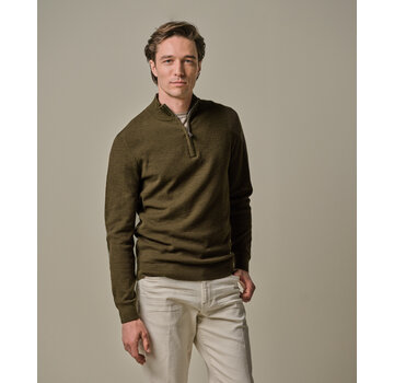Profuomo Green structure half zip (PPWJ30040A)