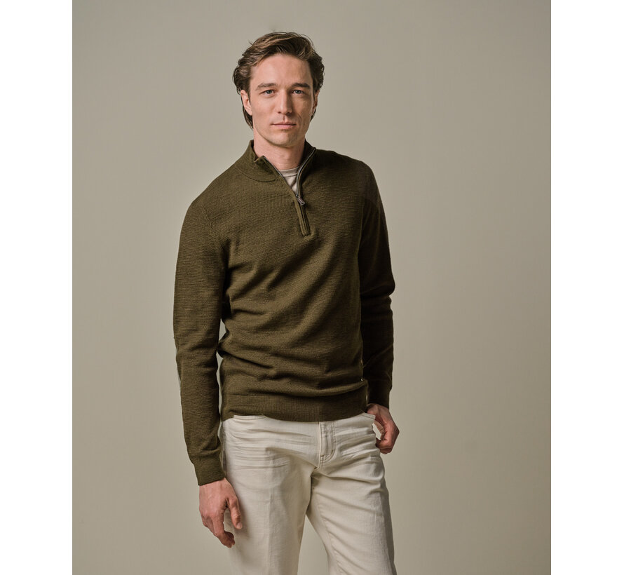 Green structure half zip (PPWJ30040A)