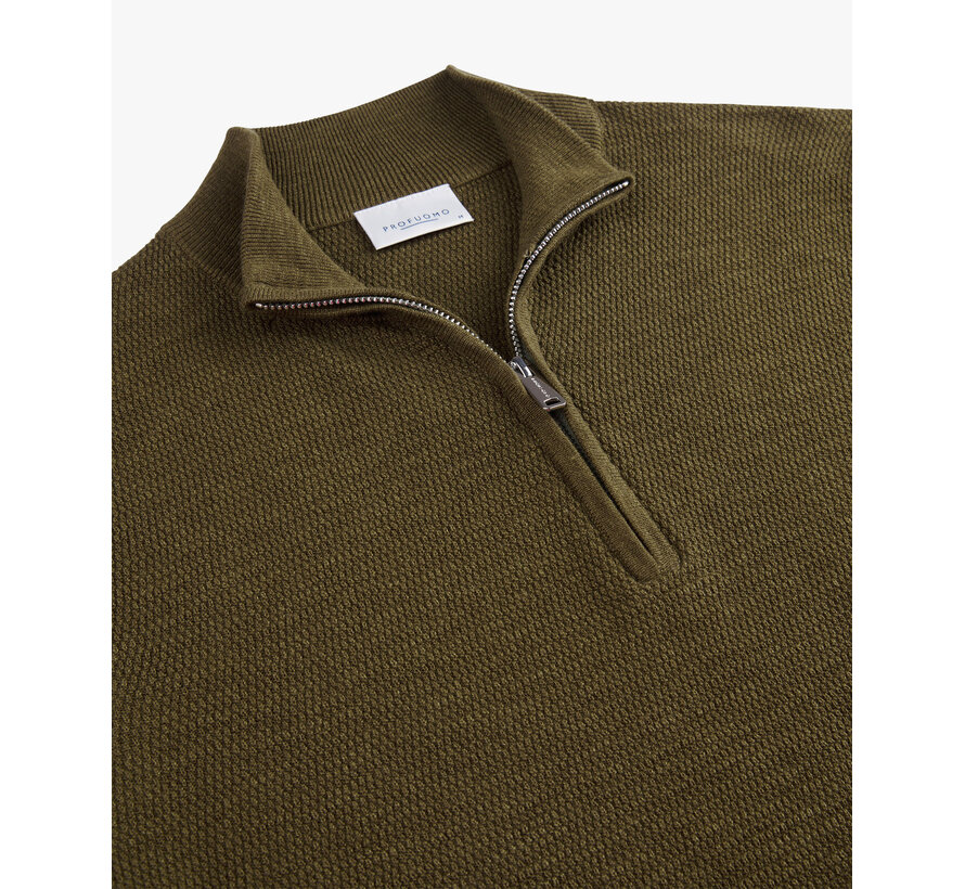 Green structure half zip (PPWJ30040A)