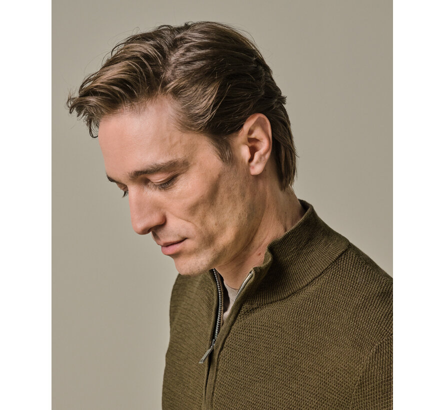 Green structure half zip (PPWJ30040A)