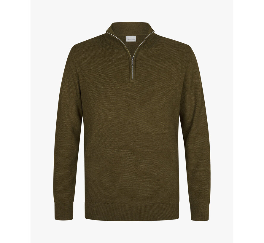 Green structure half zip (PPWJ30040A)