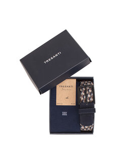 Tresanti Tresanti FELIZO | Giftset Braided Belt And Bamboo Socks Navy (TRCOJE033 - 803)
