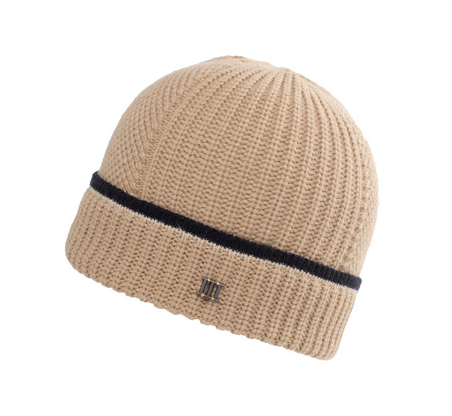 FULSI | Knitted Beanie With Detailed Edge Beige (TRHTJE155 - 101)