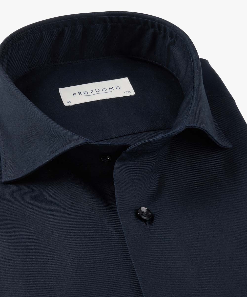 Profuomo Overhemd Supima Cutaway Navy 37, foto 2
