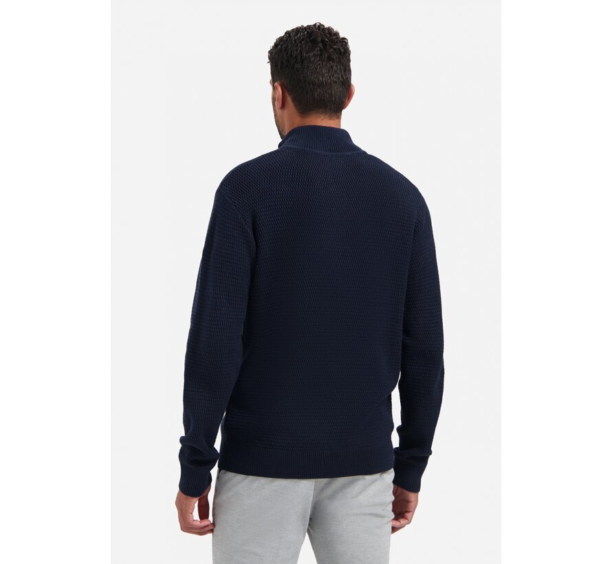 Pullover Half Zipper 2 Coloured Melange Night (29230904SN - 078)