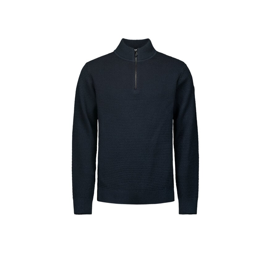 Pullover Half Zipper 2 Coloured Melange Night (29230904SN - 078)