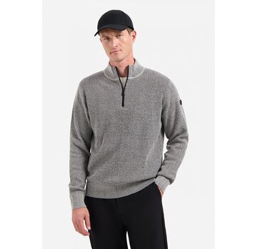 No Excess Pullover Half Zipper 2 Coloured Melange Grey (29230904SN - 102)