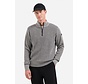 Pullover Half Zipper 2 Coloured Melange Grey (29230904SN - 102)