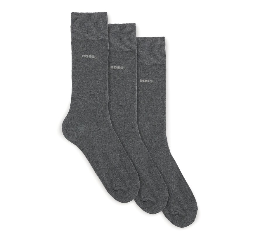 Black Sokken 3Pack Grey (50469839 - 031)
