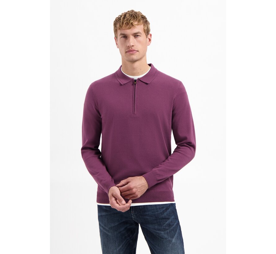 Pullover Polo Zip Dark Wine (29210884SN - 164)