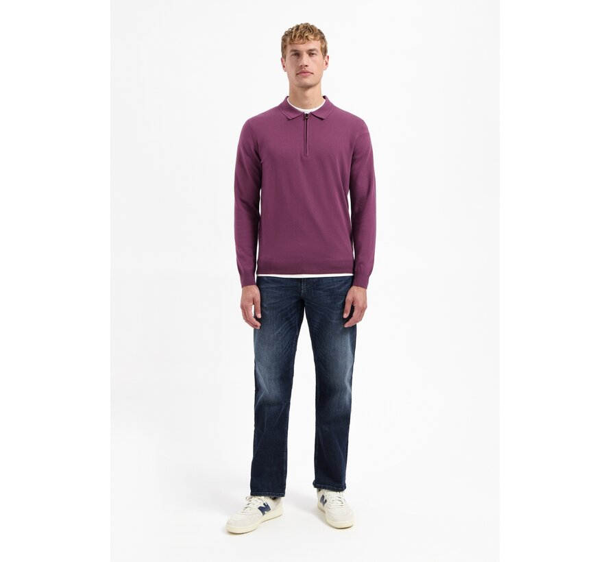 Pullover Polo Zip Dark Wine (29210884SN - 164)
