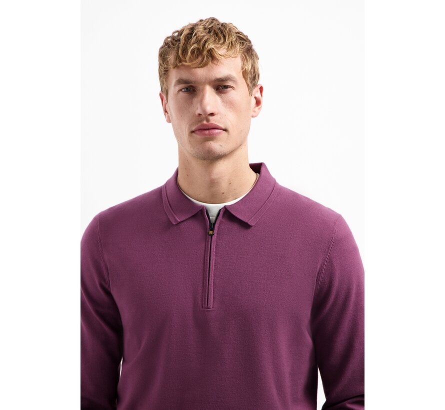 Pullover Polo Zip Dark Wine (29210884SN - 164)