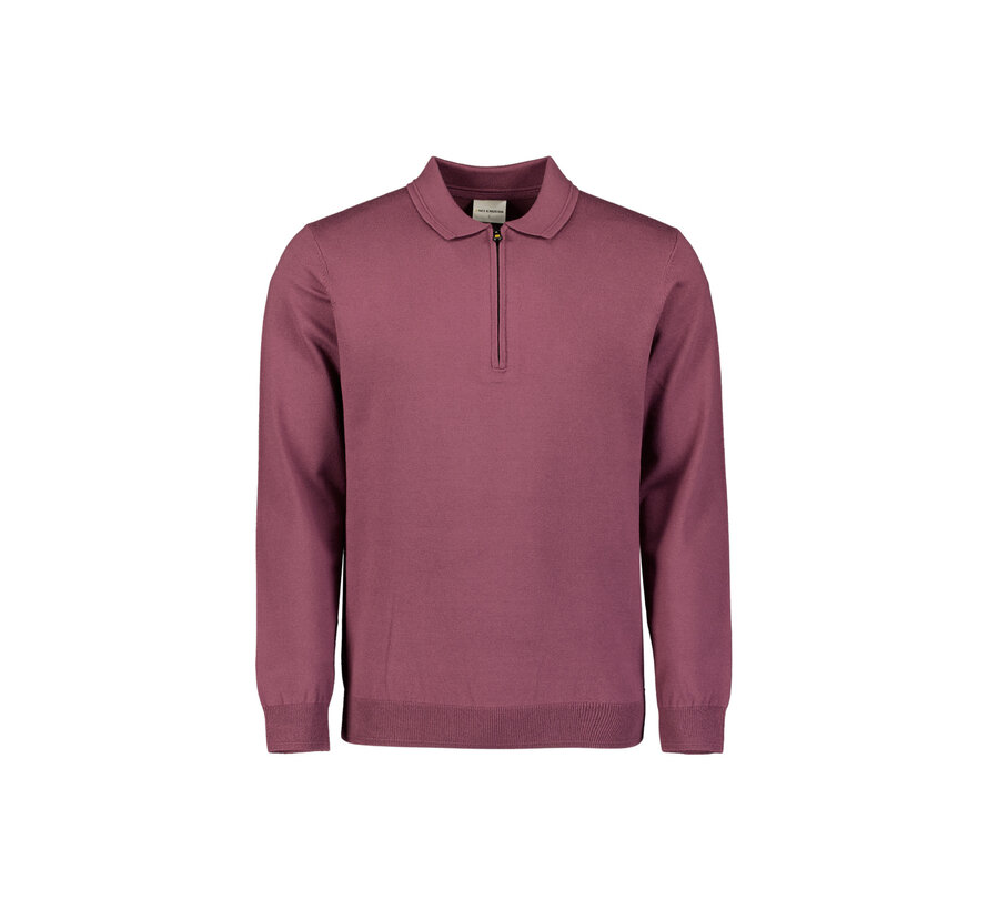 No Excess Pullover Polo Zip Dark Wine (29210884SN - 164)
