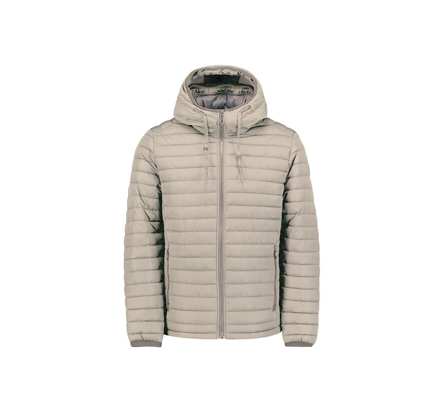 No Excess Jacket Hooded Short Fit Padded Stone (29630805SN - 014)